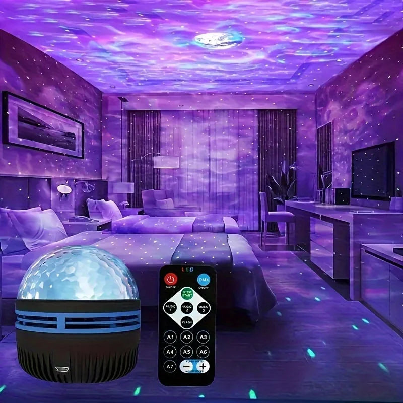 Galaxy Aurora LED Light – USB Projector for Bedroom & Party Decor