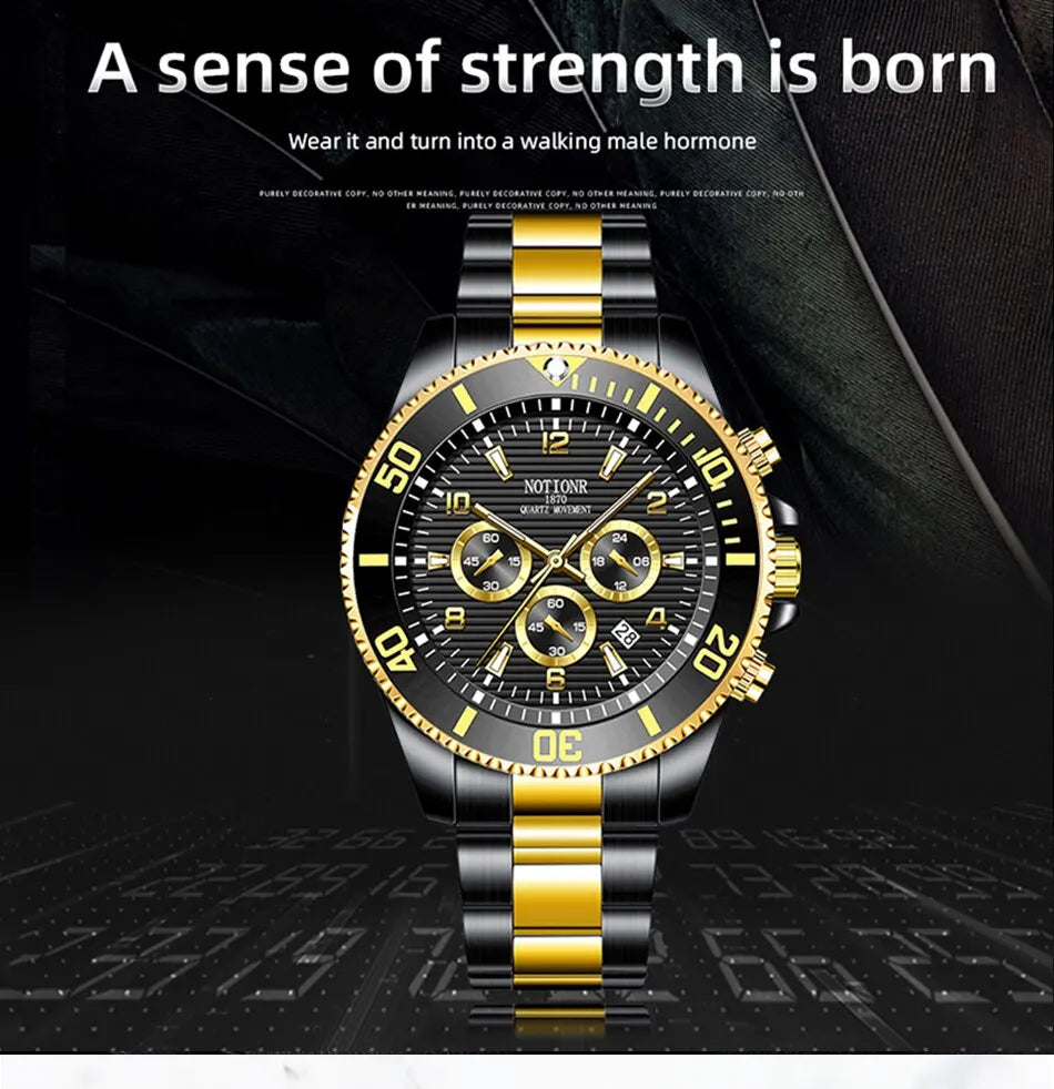 Men's Sports Quartz Business Watch