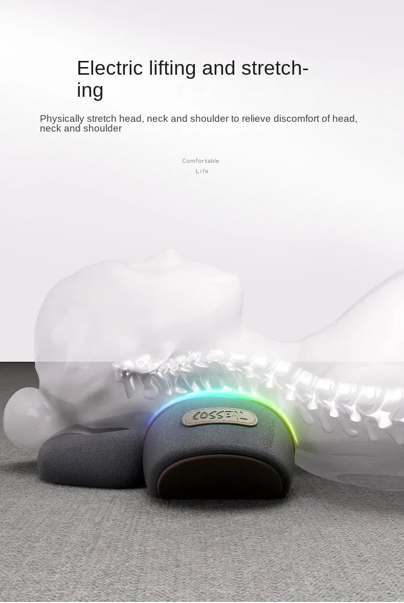 Electric Cervical Pillow Massager – Hot Compress & Vibration