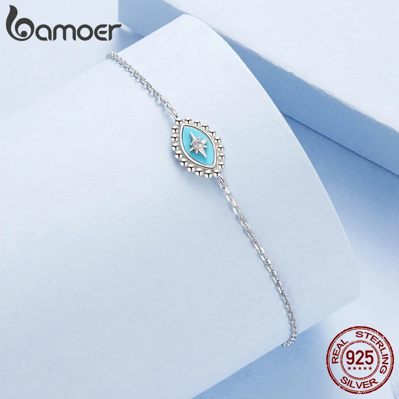 Sterling Silver Evil Eye Bracelet for Women”